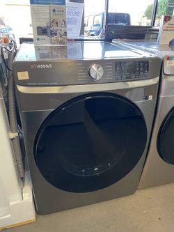 SAMSUNG FRONT LOAD ELECTRIC DRYER IN GREY