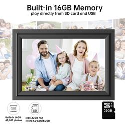 BRAND NEW 10.1” WiFi Digital Photo Frame With Touch Screen & 16GB Storage