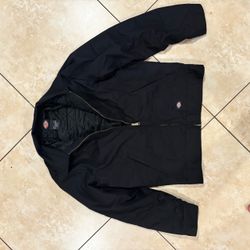 Dickies Black Quilted Lined Zip Jacket