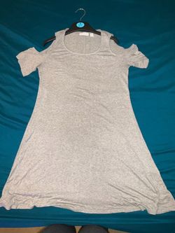 Gray Cold Shoulder T-Shirt Dress Size XS