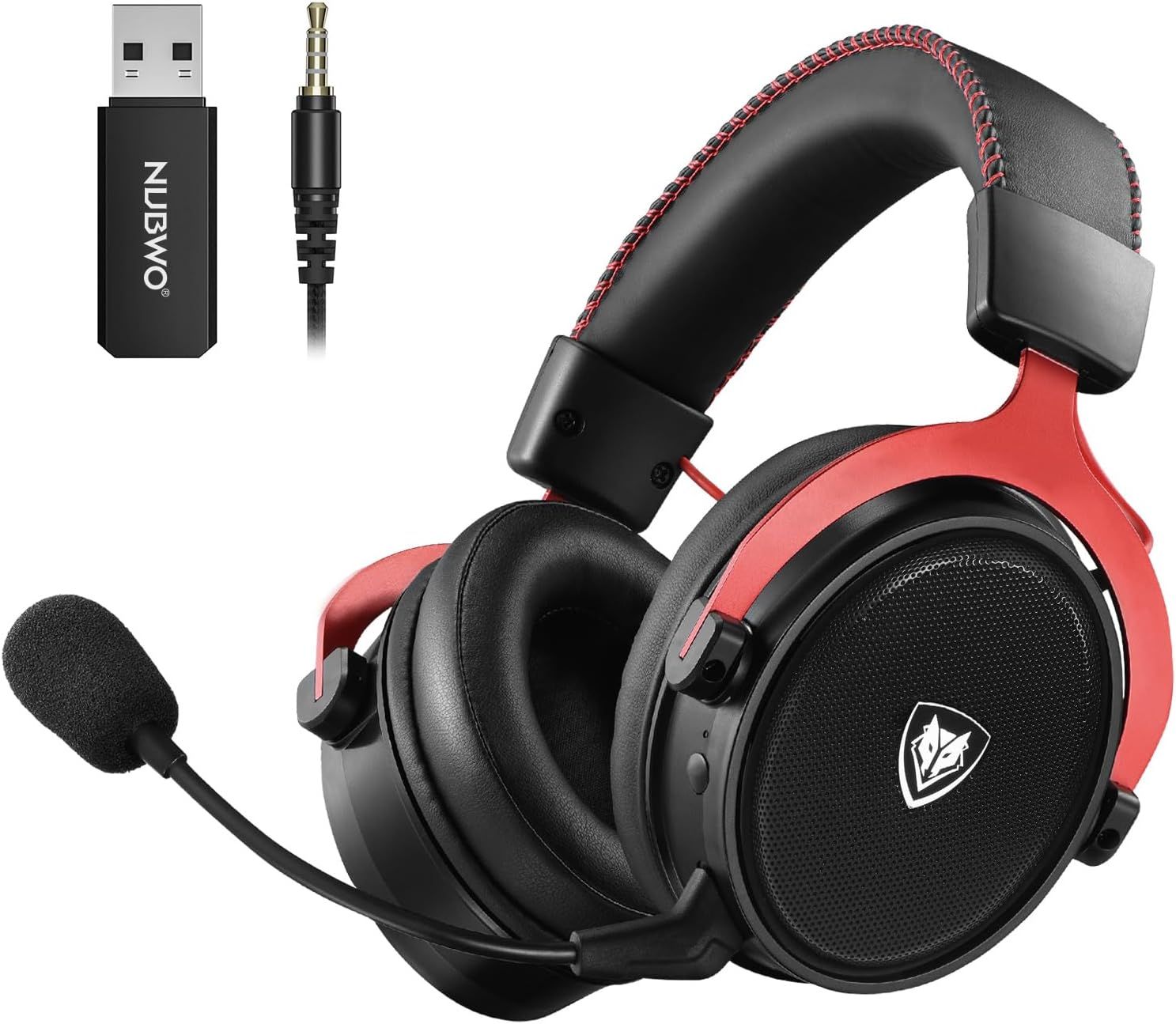 Wireless Gaming Headset with Noise Cancellin Mic for PC PS4 PS5 Playstation 4 5, Wireless 2.4G Bluetooth USB Gaming Headset with 3D Surround Sound, So