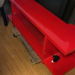 Tv Stand Red Laquer 