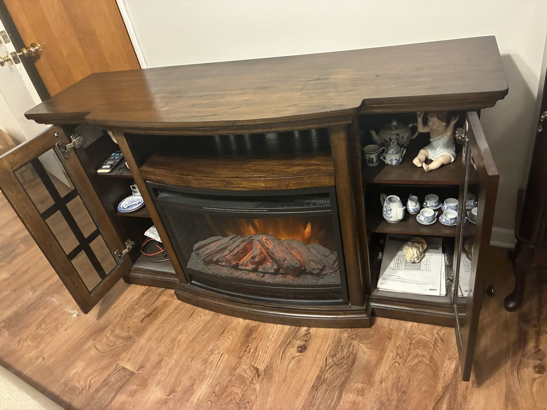 Electric Fireplace And Media Mantel 58-in