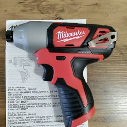 M12 Milwaukee Lithium-Ion Cordless 1/4 in. Hex Impact (Tool-Only)
