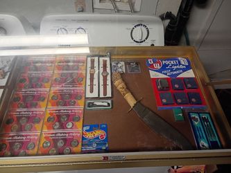 Display case and everything in it.