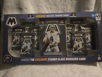 2025 Panini Mosaic NFL Costco Exclusive Bundle Box Jumbo Stained Glass -NEW