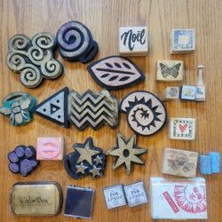 19 RUBBER STAMPS + PADS. STAMPIN' UP, RUBBER STAMPEDE. In Mill Creek