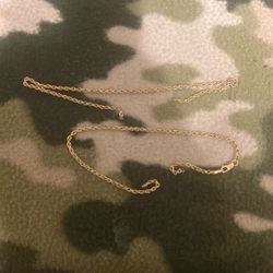 Broke 10kt Gold Rope Necklace 