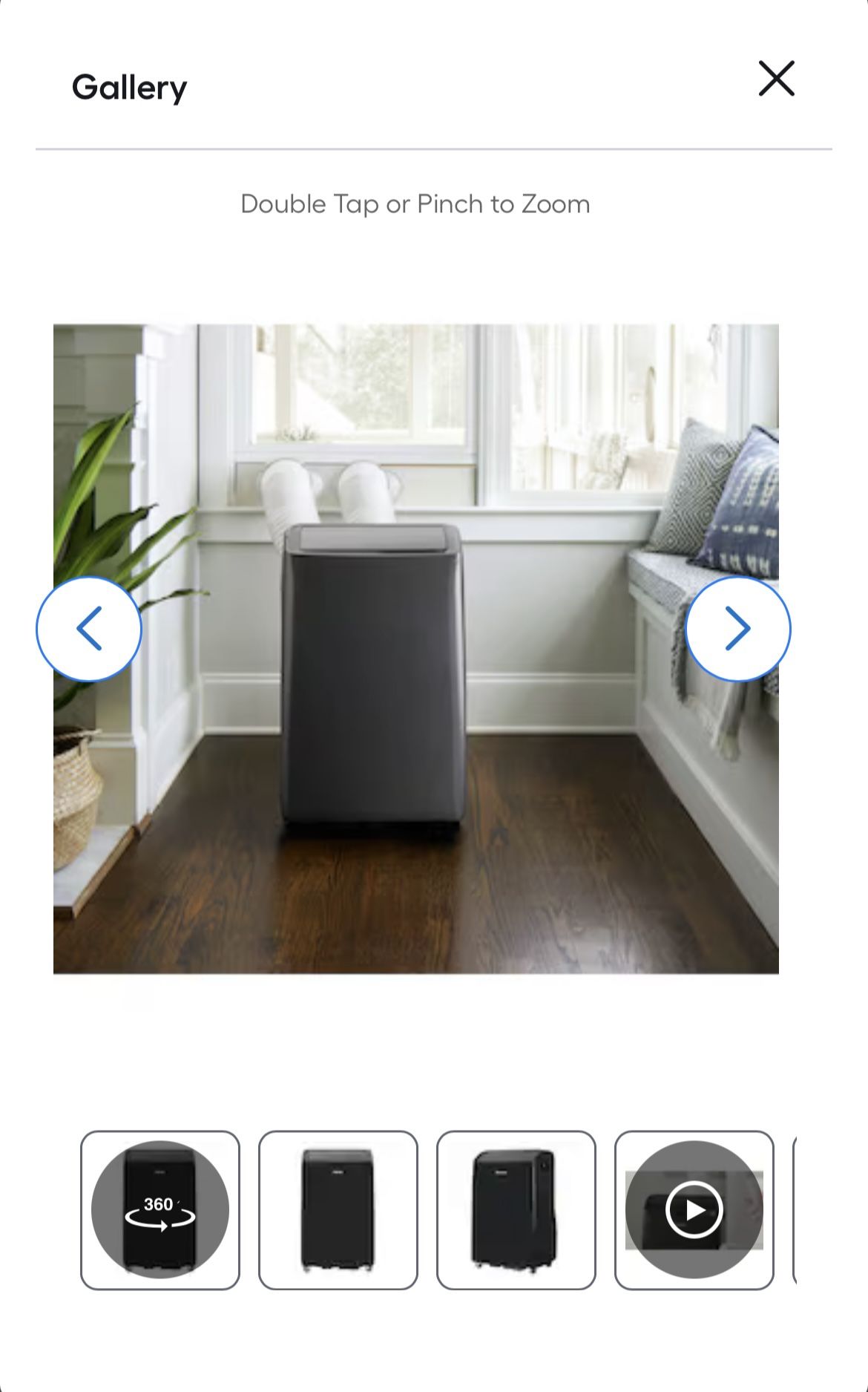 PORTABLE AIR CONDITIONER Hisense 10000 BTU DOE 115-Volt Vented Large Room Smart Portable Air Conditioner with Heater, Remote Included Model #AP1022HW1