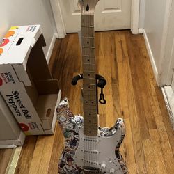 White Squier Stratocaster