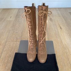 Ugg Shoes | Ugg Camille Lace Up Heeled Boots | Color: Dark Brown | Size: 8.5