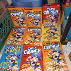 Cap Crunch Orginal.peaunt Butter. Oops All Berries.crunch Berries All  12 Boxes For 20 Or 3 For 5 