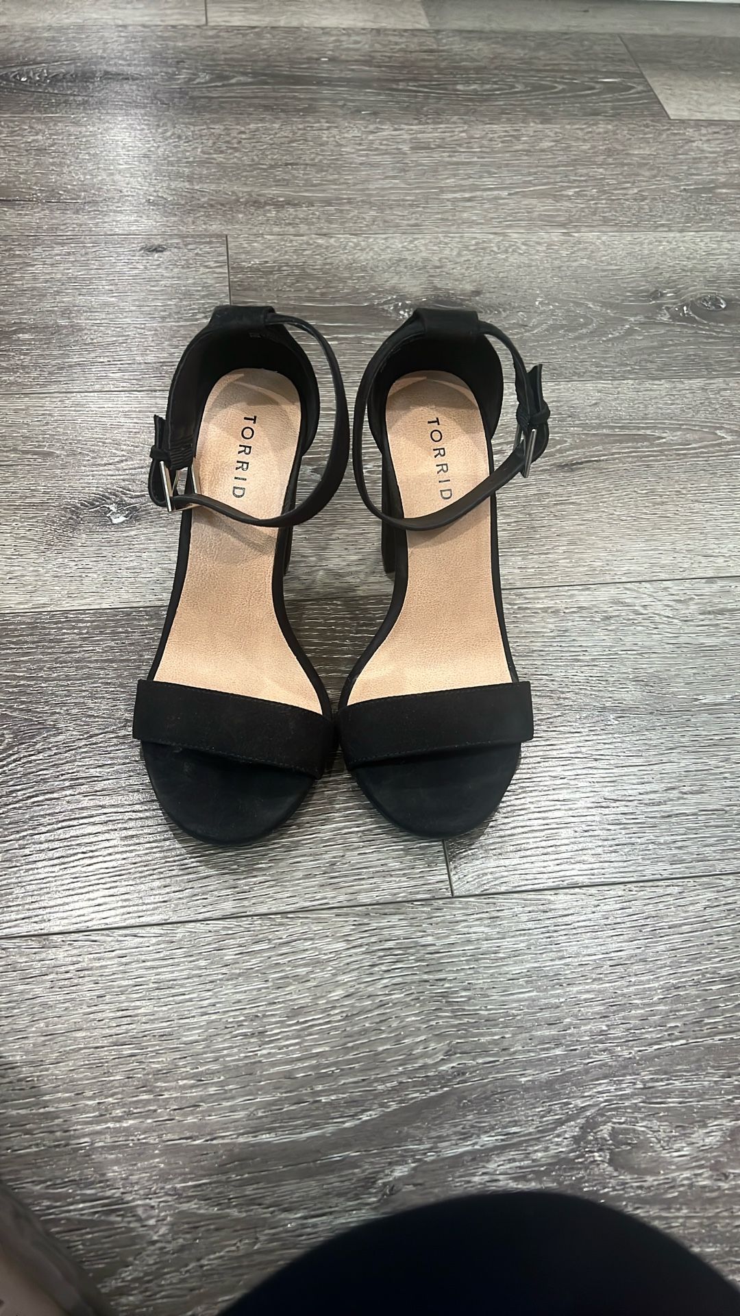 Torrid Black Heels With Ankle Strap