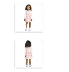 Toddler Girls Levi Overall Dress With Shirt