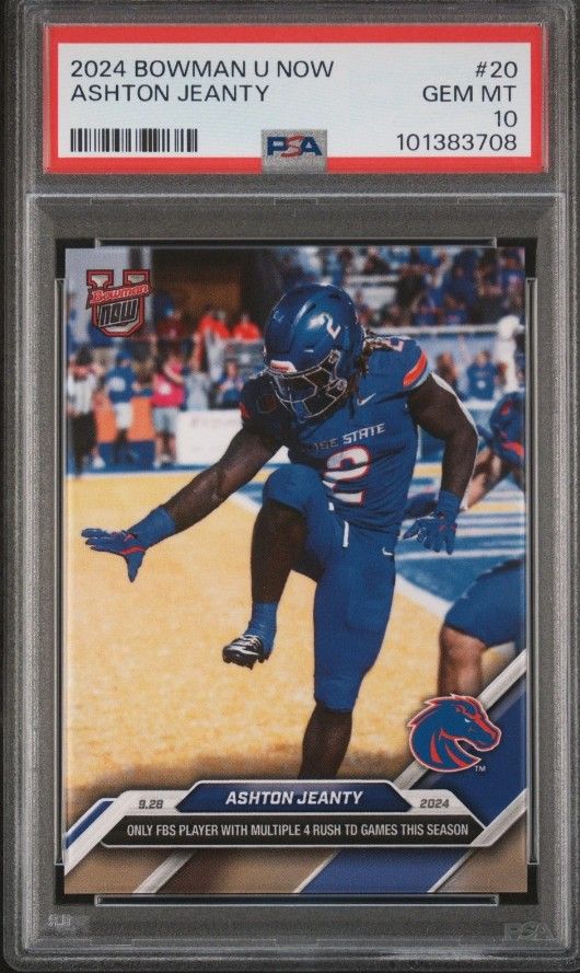 (#20) PSA 10 Graded Card For Heisman Winner Ashton Jeanty Of Boise State!!!