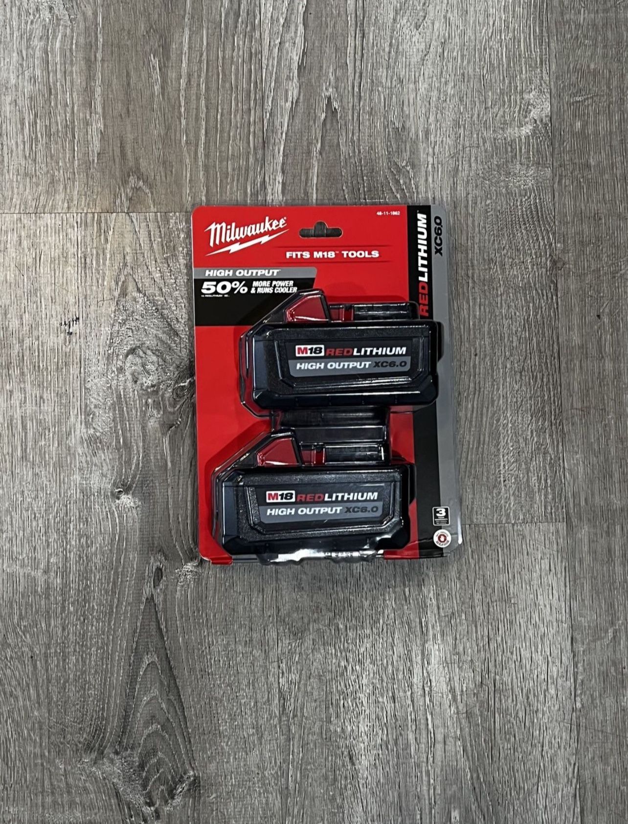 New Milwaukee M18 18-Volt Lithium-Ion High Output 6.0Ah Battery Pack (2-Pack) $200 Firm