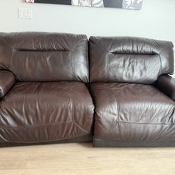 Reclining Leather Couch 