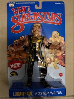 Mattel WWE Superstars LJN Logan Paul 8” Action Figure 1980's Retro Blue Card NEW