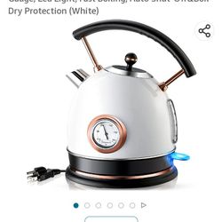 Pukomc Retro Electric Kettle Stainless Steel 1.8L Tea Kettle, Hot Water  Boiler with Temperature Gauge, Led Light, Fast Boiling, Auto  Shut-Off&Boil-Dry for Sale in Pomona, CA - OfferUp
