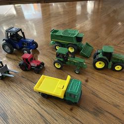 7 Farm or Work Truck Toy Cars