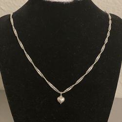 925 ❤️ Silver ❤️ necklace ❤️ With  ❤️ Heart ❤️ Pendan 