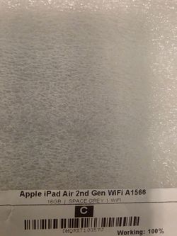 Apple iPad air 2nd gen 16gb