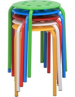 Yaheetech 17.3in Plastic Stackable Stools