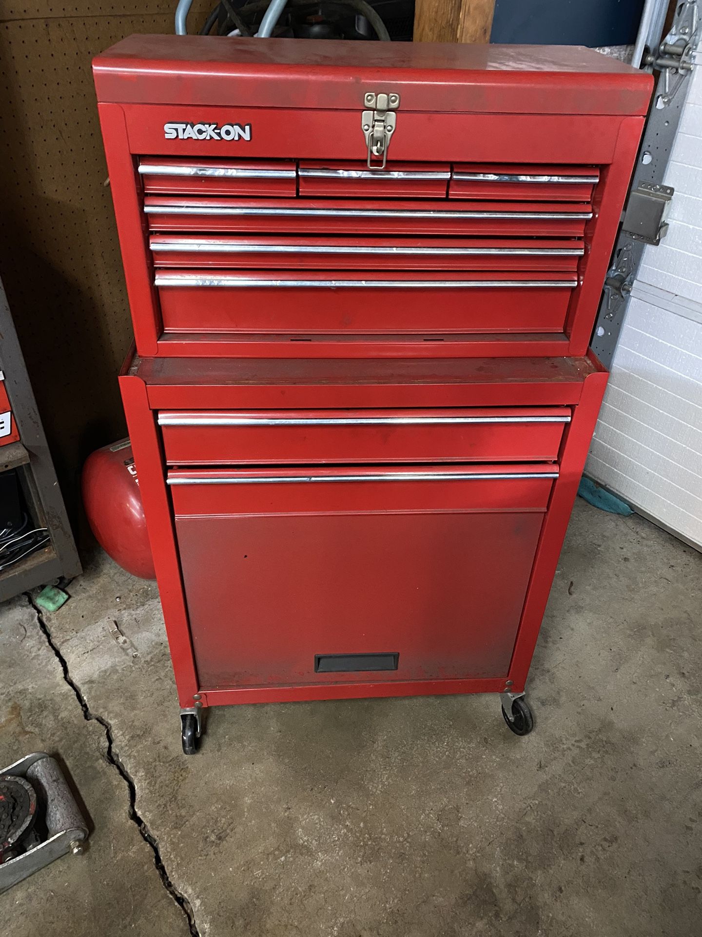 StackOn 2 Piece Rolling Tool Box/Tool Chest 