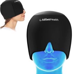 Migraine Relief Cap Ice Head Wrap and Hat | Hot/Cold Gel Pack