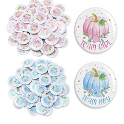 Pumpkin Gender Reveal Button Pins