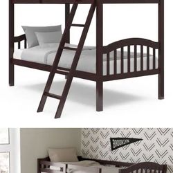 Brand New Still In Original Package $300 OBO  Make An Offer !!! Stork Craft Long Horn espresso Twin over Twin Bunk Beds 