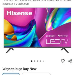 40" LED Roku Smart TV New! 