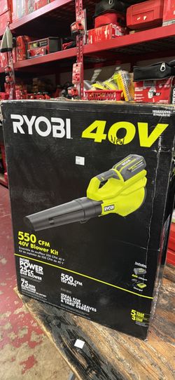 550 CFM Ryobi 40 volt Blower Kit