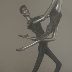 Beautiful Couple Dancing Tall Table Top Statue 30 Inches 