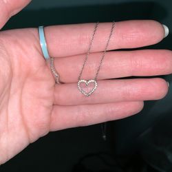 Silver Kay Jewelers Heart Necklace