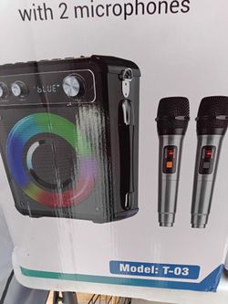 Karaoke Bluetooth LED Two Microphone Machine