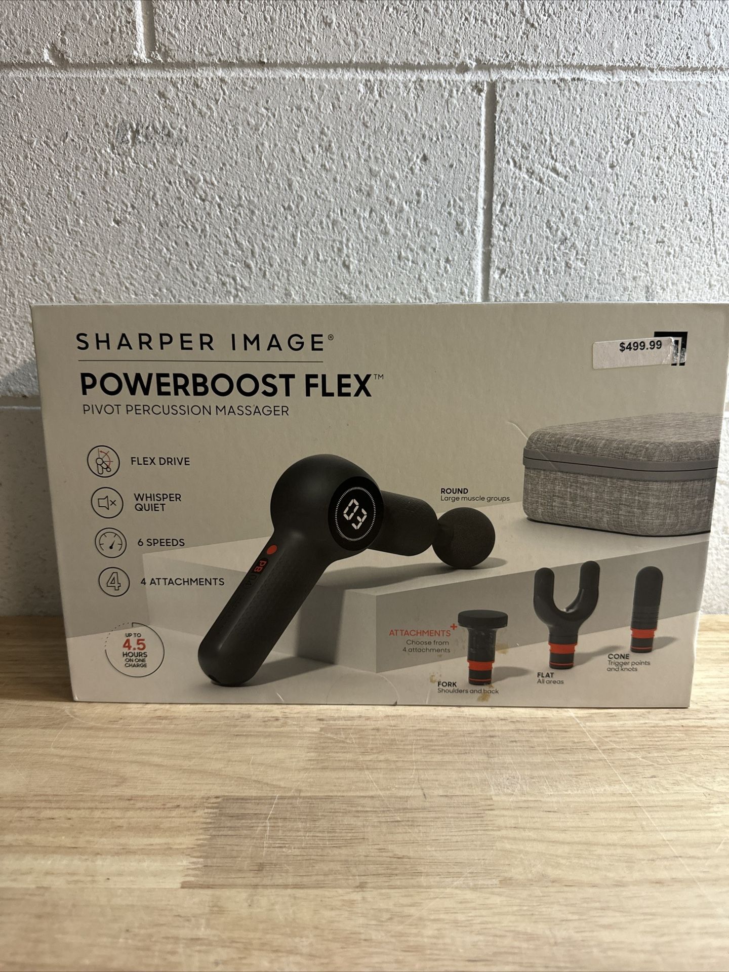 Sharper Image 1016012 Powerboost Flex Pivot Percussion Massager