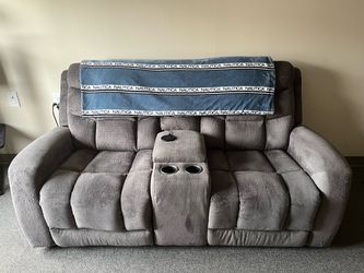 Reclining Loveseat With Storage Usb Ports for Charging & Cup Holders