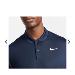 Nike Men's Dri-FIT Victory Solid Golf Polo Size Large Navy