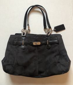 Coach Black Signature Shoulder Bag