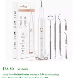 Ocallcoo Dental Calculus Plaque Remover Chargeable 4 Modes Waterproof LE...