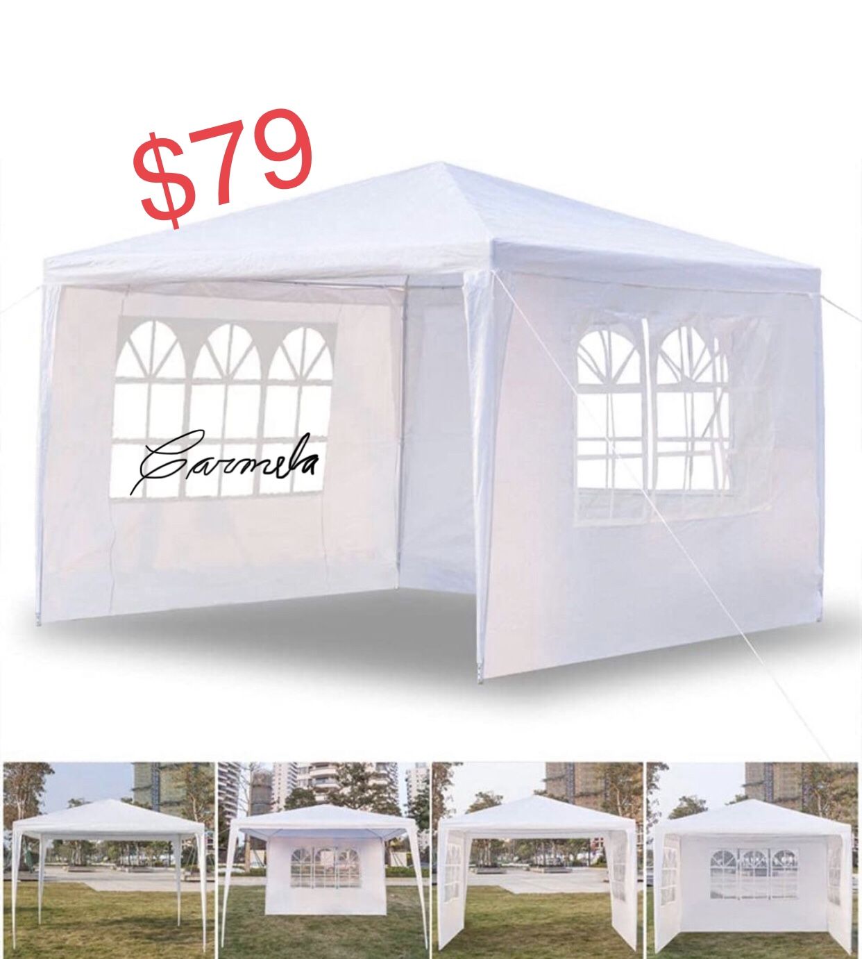Canopy 10x10ft Canopy Tent with Sidewalls  Tent for Parties Beach Camping Party (10x10 
