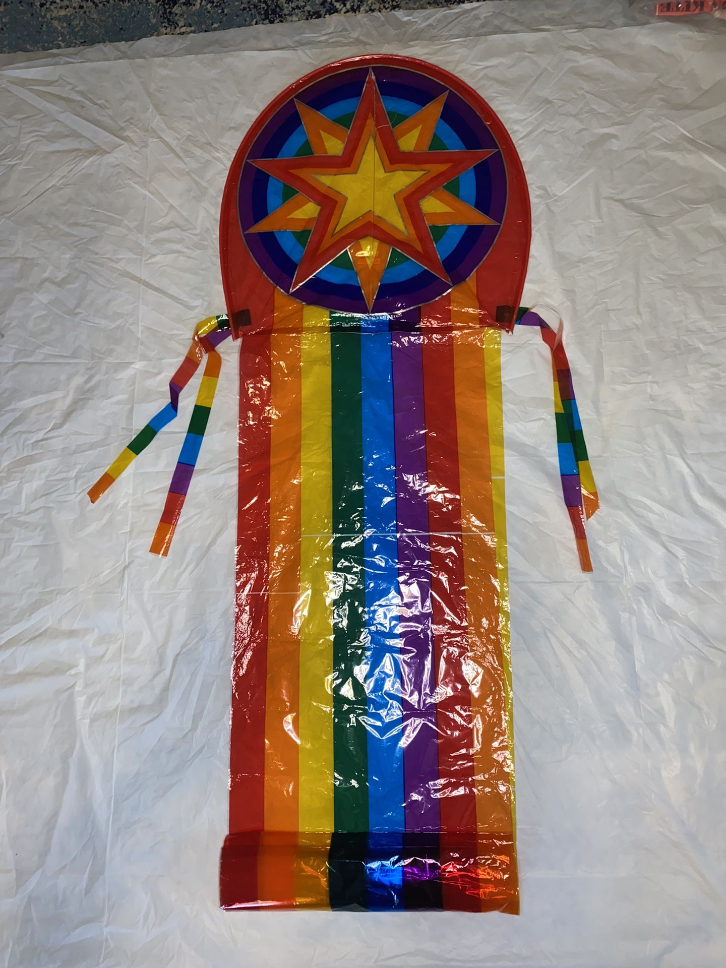 Vintage Used 1993 Quicksilver 25' Star Dragon Kite Rainbow  San Francisco