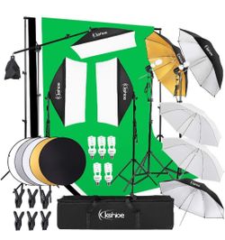 Photography Lighting Kit + Backdrop & more