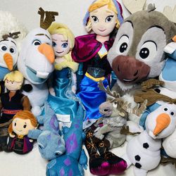 Disney Princess Frozen Plush Toys Elsa Doll Anna Doll Kristoff