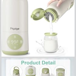 Portable Bottle Warmer for Travel, 15oz Capacity Portable Milk Warmer for Baby, Formula, Breast Milk & Water, On The Go Bottle Warmer with Long Batter