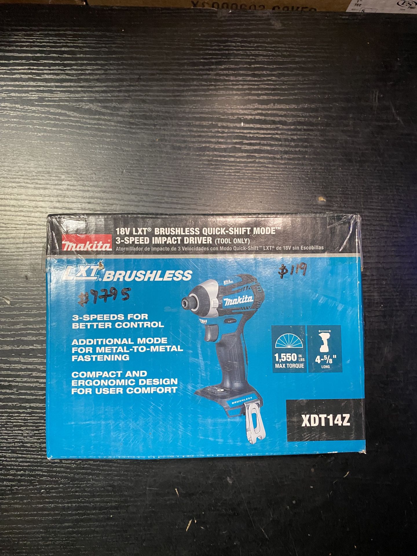 Makita 18V LXT Lithium-Ion Brushless 1/4 in. Cordless Quick-Shift Mode 3-Speed Impact Driver (Tool Only)
