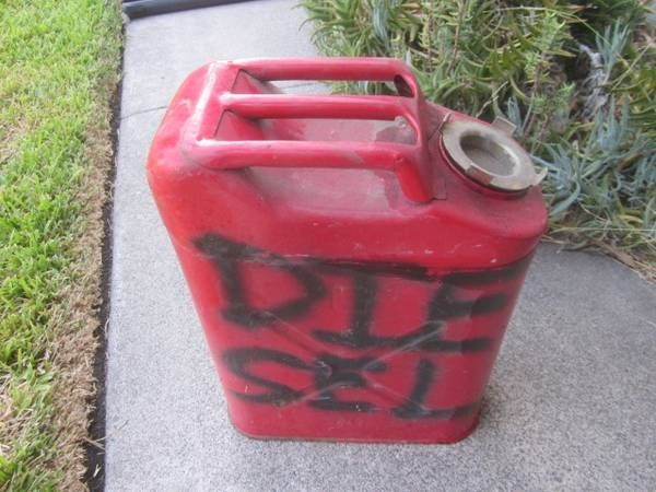 JEEP Jerry steel gas can GOOD CONDITION