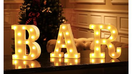 Bar Letter Sign