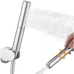 (Brand New in Box)  BESy Chrome Brass 2 In 1 Function Handheld Shower Head Set High Pressure 7 Inch Shower Head High Flow Hand Shower Wand with 59 Inc